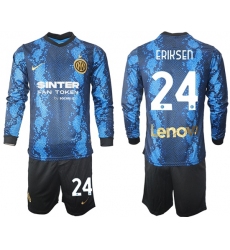 Men Inter Milan Long Sleeve Soccer Jerseys 505