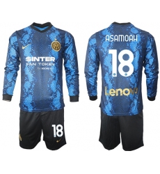Men Inter Milan Long Sleeve Soccer Jerseys 508