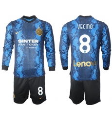 Men Inter Milan Long Sleeve Soccer Jerseys 515