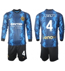 Men Inter Milan Long Sleeve Soccer Jerseys 518