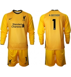 Men Liverpool Long Sleeve Soccer Jerseys 527