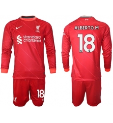 Men Liverpool Long Sleeve Soccer Jerseys 536