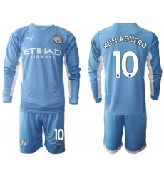 Men Manchester City Long Sleeve Soccer Jerseys 510