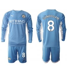 Men Manchester City Long Sleeve Soccer Jerseys 513