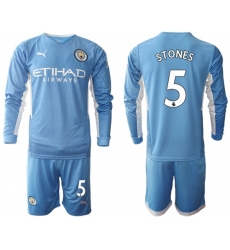 Men Manchester City Long Sleeve Soccer Jerseys 515