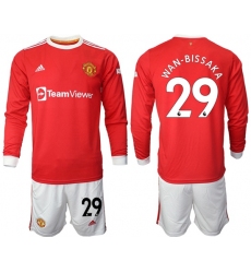 Men Manchester United Long Sleeve Soccer Jerseys 510
