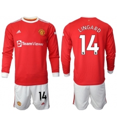 Men Manchester United Long Sleeve Soccer Jerseys 516