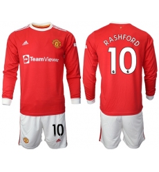 Men Manchester United Long Sleeve Soccer Jerseys 518