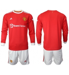 Men Manchester United Long Sleeve Soccer Jerseys 559