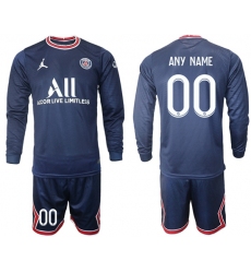 Men Paris Saint Germain Long Sleeve Soccer Jerseys 543 Customized