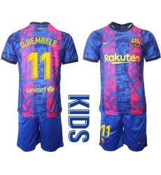 Kids Barcelona Soccer Jerseys 006