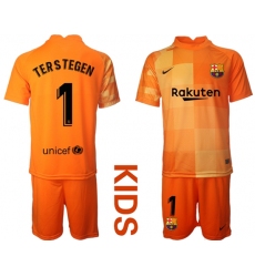 Kids Barcelona Soccer Jerseys 023