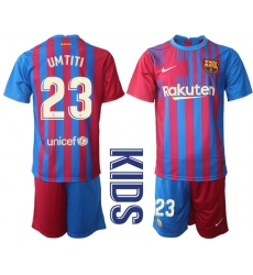 Kids Barcelona Soccer Jerseys 041