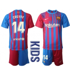 Kids Barcelona Soccer Jerseys 049