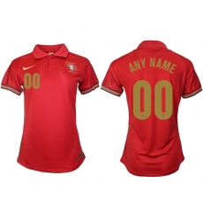 Women Portugal Soccer Jerseys 001 Customized