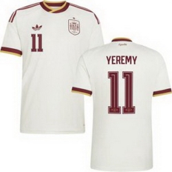 Women 11 Spain Yeremy Pino World Cup 2026 Away Replica Jersey   2