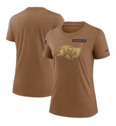 Women Tampa Bay Buccaneers 2023 Brown Salute To Service Legend Performance T Shirt Run Small