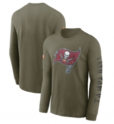 Men Tampa Bay Buccaneers Olive 2022 Salute To Service Long Sleeve T Shirt