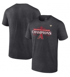 Men Arizona Diamondbacks Heather Charcoal 2023 National League Champions Locker Room T Shirt