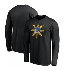 Men Golden State Warriors 2022 Black Filipino Heritage Night Long Sleeve T Shirt