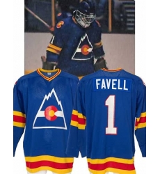 Men Colorado Favell #1 Blue Stitched Jersey