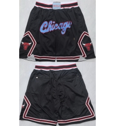 Men Chicago Bulls Black 2026 Shorts 003 Men Chicago Bulls Black 2026 Shorts 003