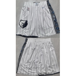 Men Memphis Grizzlies White 2026 Shorts 