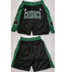 Men Boston Celtics Black Shorts