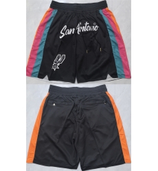 Men San Antonio Spurs Black Shorts Men San Antonio Spurs Black Shorts