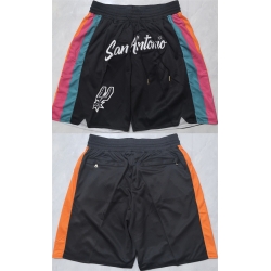 Men San Antonio Spurs Black Shorts 