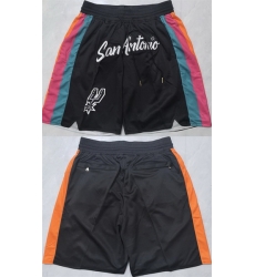 Men San Antonio Spurs Black Shorts Men San Antonio Spurs Black Shorts