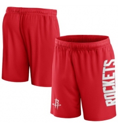 Men Houston Rockets Red Post Up Mesh Shorts 