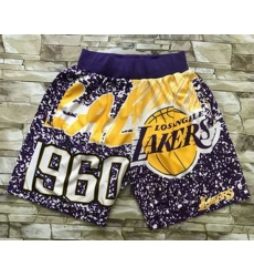 Los Angeles Lakers Basketball Shorts 028