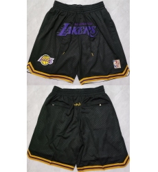 Men Los Angeles Lakers Black Shorts