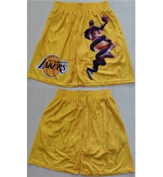 Men Los Angeles Lakers Gold Shorts