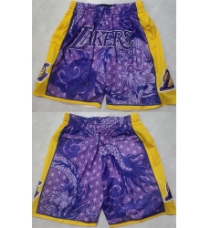 Men Los Angeles Lakers Purple Shorts  