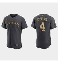 Men George Springer Toronto Blue Jays 2022 Mlb All Star Game Authentic Charcoal Jersey