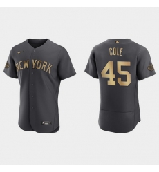 Men Gerrit Cole New York Yankees 2022 Mlb All Star Game Authentic Charcoal Jersey