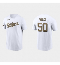 Men Los Angeles Dodgers Mookie Betts White 2022 Mlb All Star Game Name Number White T Shirt
