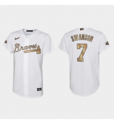 Youth Dansby Swanson Atlanta Braves 2022 Mlb All Star Game White Jersey