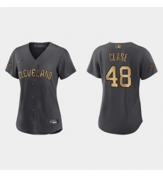 Women Emmanuel Clase Guardians 2022 Mlb All Star Game Replica Charcoal Jersey