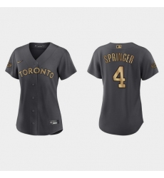 Women George Springer Toronto Blue Jays 2022 Mlb All Star Game Replica Charcoal Jersey