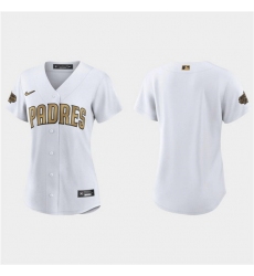 Women San Diego Padres Blank 2022 All Star White Stitched Baseball Jersey 