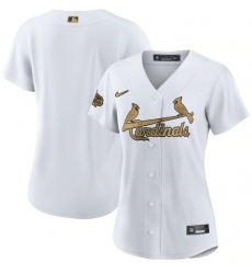 Women St  Louis St.Louis Cardinals Blank 2022 All Star White Stitched Baseball Jersey 