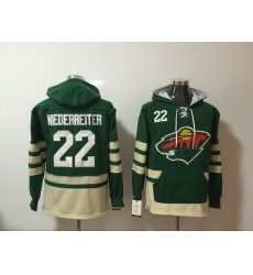Men Minnesota Wild 22 Nino Niederreiter Green Stitched NHL Hoodie