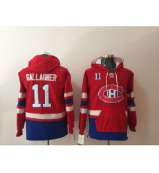 Men Montreal Canadiens Brendan Gallagher 11 Blue Stitched NHL Hoodie