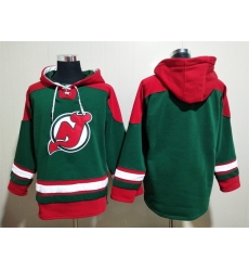 Men New Jersey Devils Green Blank Stitched Hoody