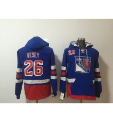 Men New York Rangers 26 Jimmy Vesey Stitched Hoodie