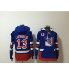 Men New York Rangers Alexis Lafrenière 13 Blue Stitched NHL Hoodie II