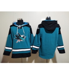 Men's San Jose Sharks Blank Must-Have Lace-Up Pullover Hoodie